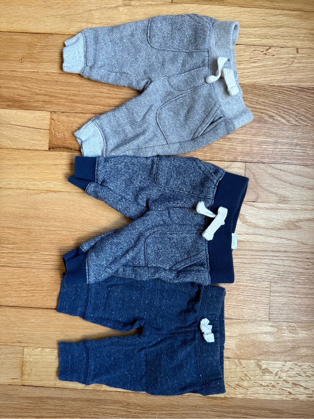 Carter's Boys' 3-Pack Bundle Gray & Navy Jogger sweat Pants New Born